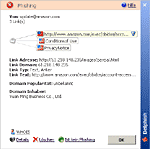 Screenshot des Statusberichts: E-Mail ist Phishing